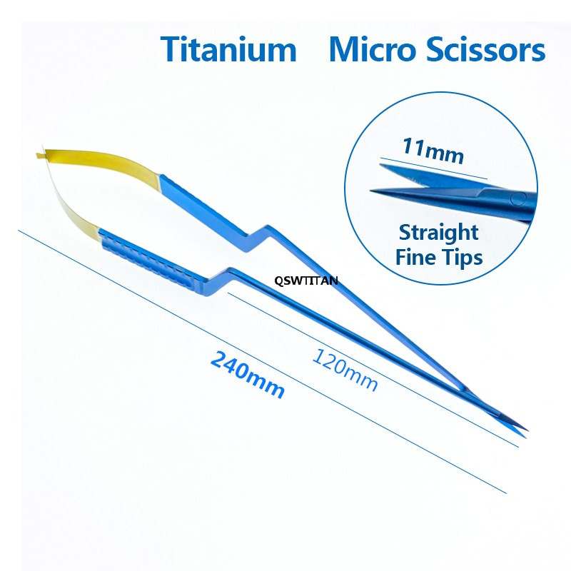 Micro Scissors Flat Handle 11mm Blades Neurosurgery Instruments