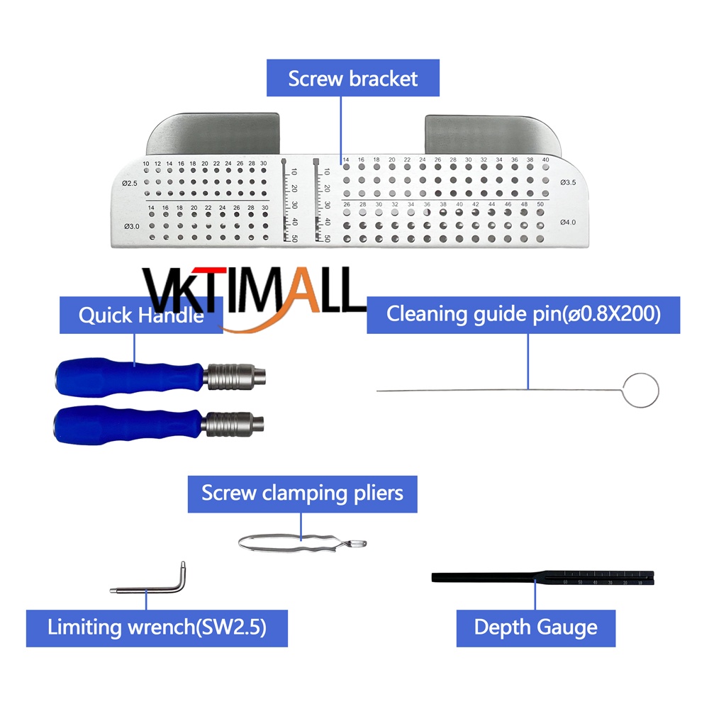 2.5/3.0/4.0 Headless Compression Cannulated Screw Set Medical Herbert Screw Instrument Orthopedic Instruments