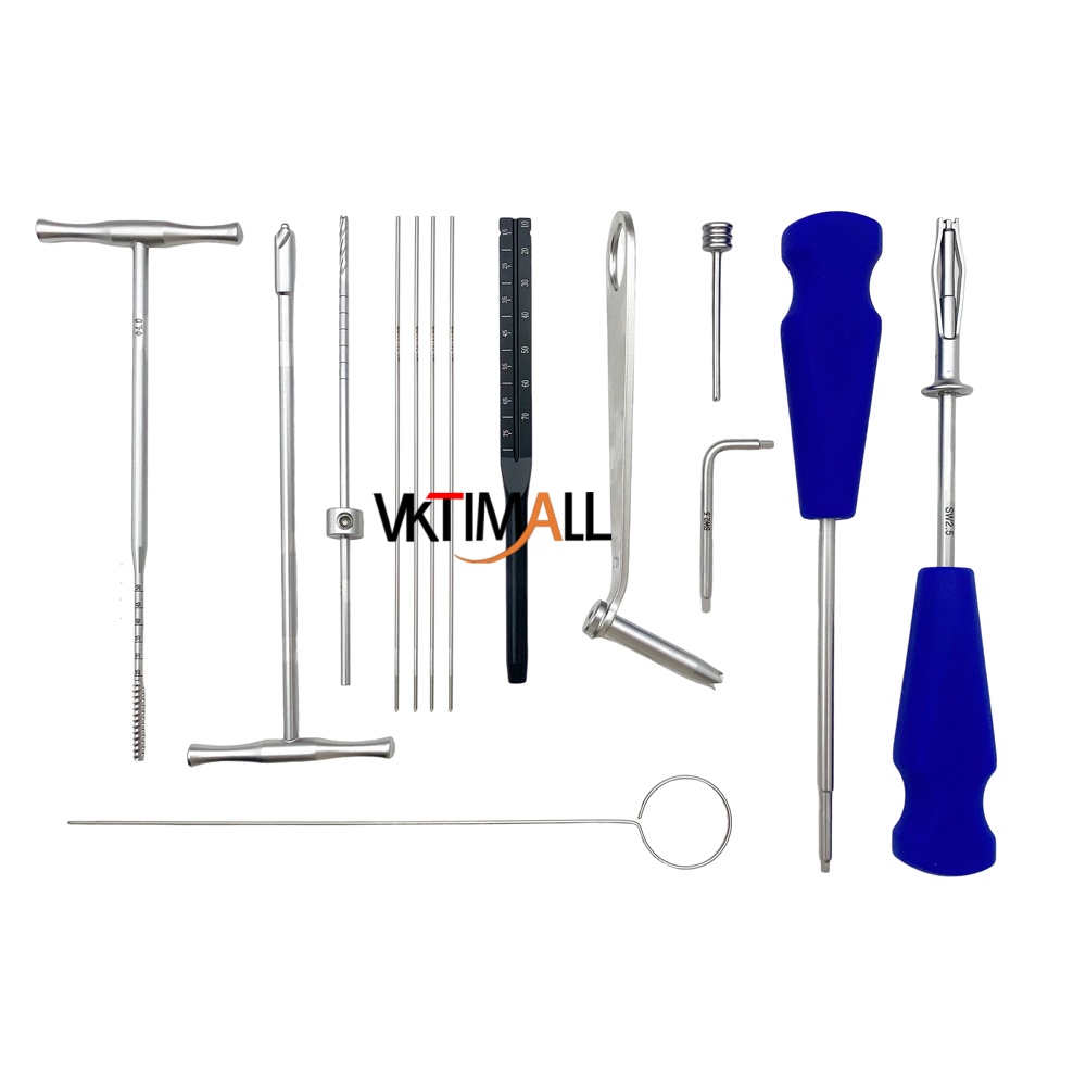 QSWTITAN 4.0mm Cannulated Screw Set for Fracture Surgery Instrument Pet Orthopedic Surgical Instrument Set