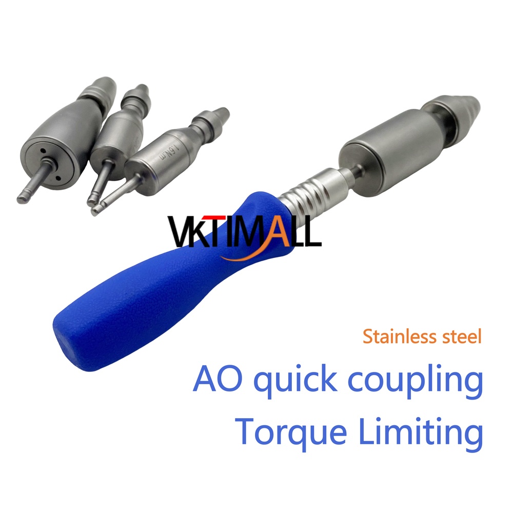 Steel Manual Orthopedic Torque Adapter with Torque Limiter Handle for Small Fragment Locking Instrument Set