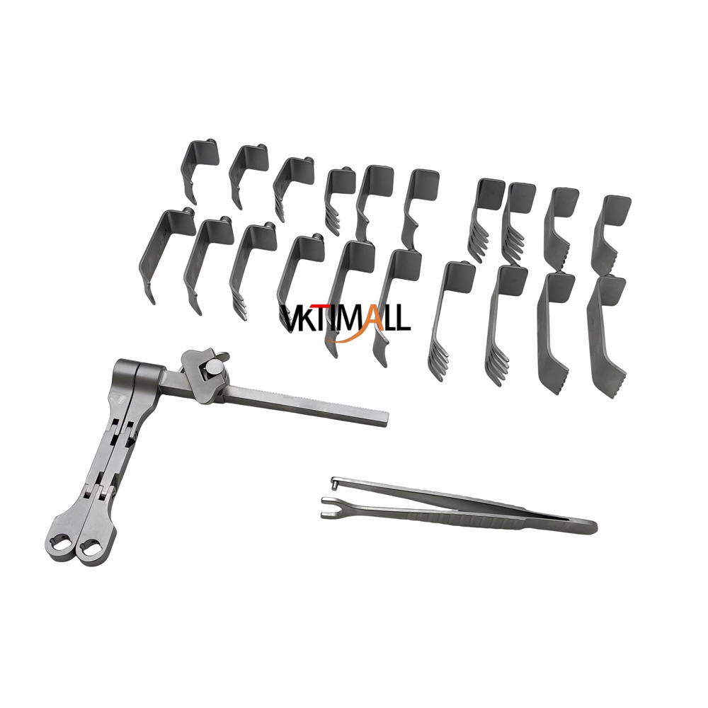 Spine Retractor Distractor System Cervical Retraction Instrument with Sterilization Box Orthopedic Spinal Surgical Instrument