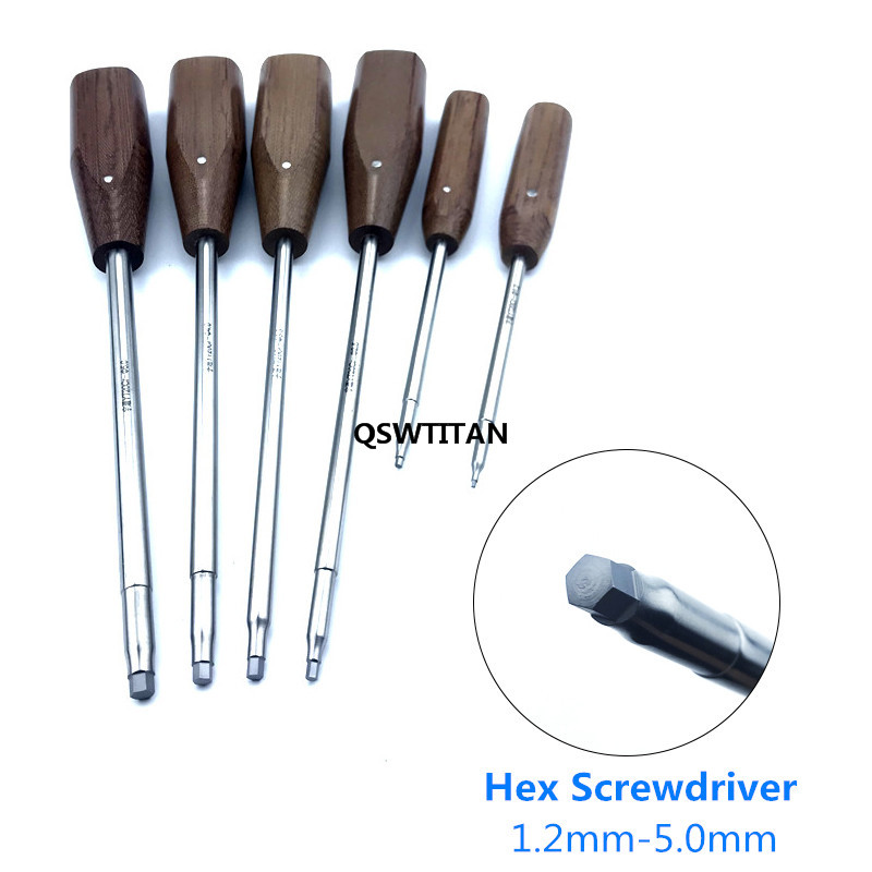 Hex Head Bone Screwdriver Hexagon Screwdriver 1.2mm-5.0mm Orthopedics Surgical Instruments