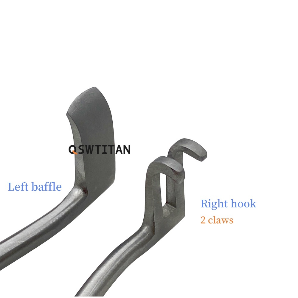 QSWTITTAN Retractor Self-Retaining with Baffle 2claws 3claws Veterinary Pet Clinic Surgical Instruments Autoclaveable