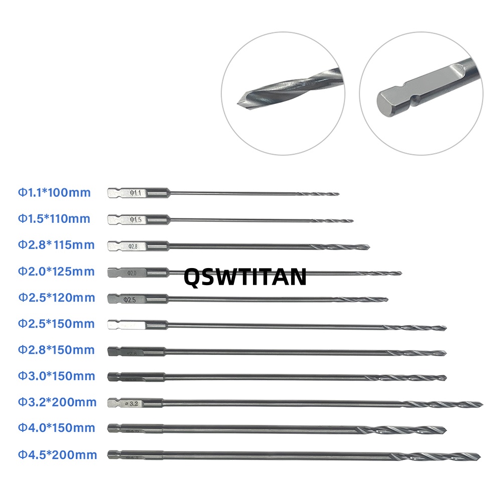 Bone AO Quick Coupling Handle and AO Drill Bits Veterinary Orthopedic Surgical Instrument