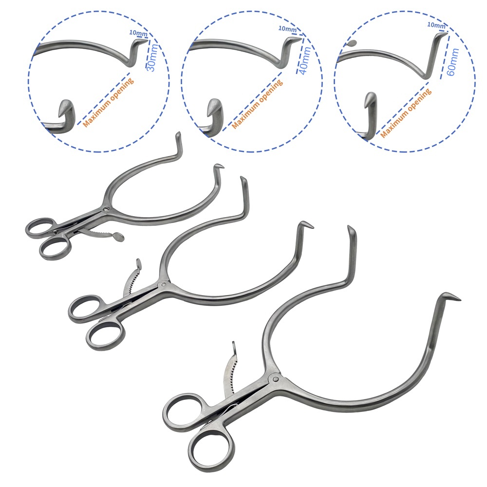Stainless Steel Weitlaner Retractor Self-Retaining Retractor Expansion Tool Pet Surgery Instrument