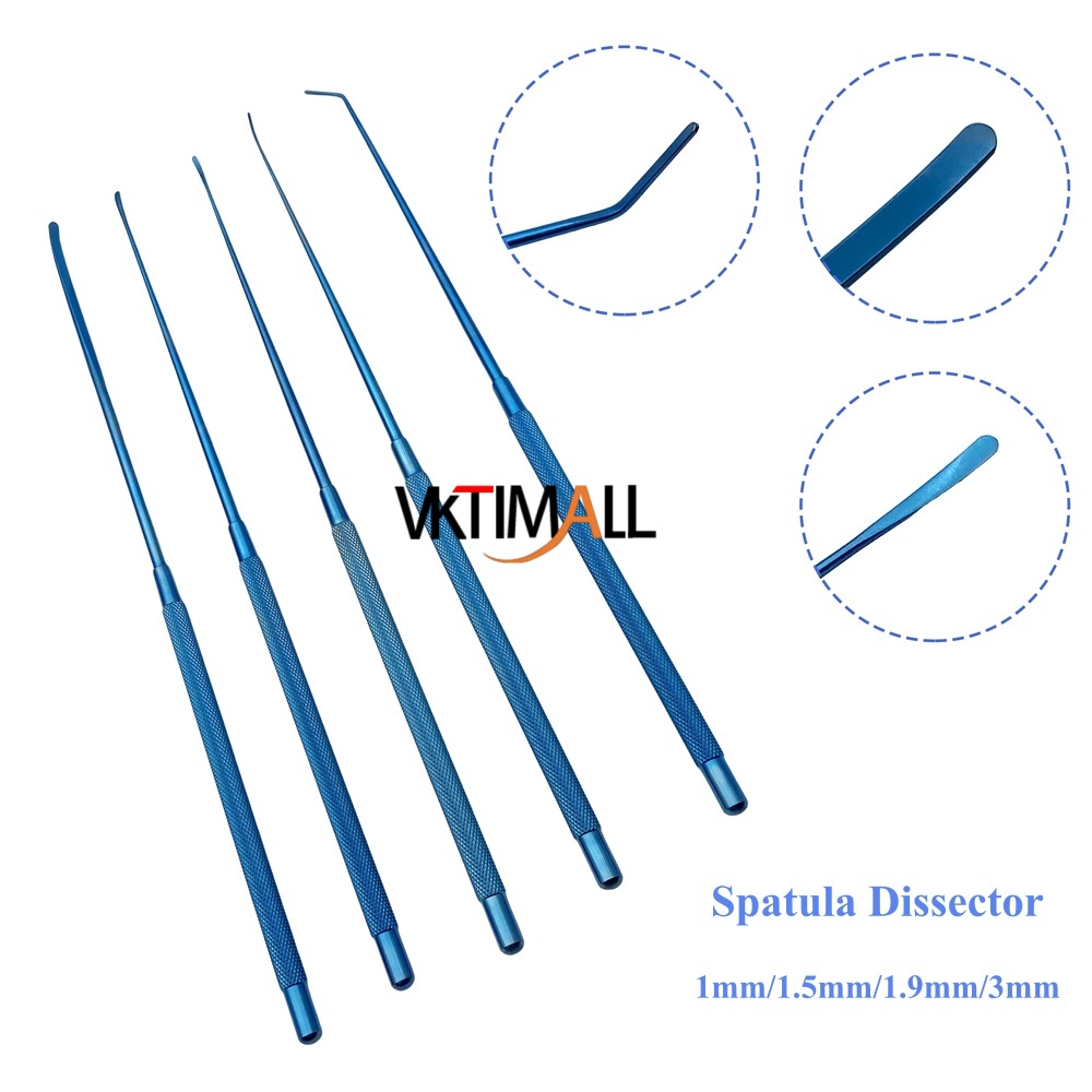 QSWTITAN Micro Spatula Dissectors Titanium Micro Curette Micro Nerve Hook Vessel Hook Surgery Instruments Autoclaveable