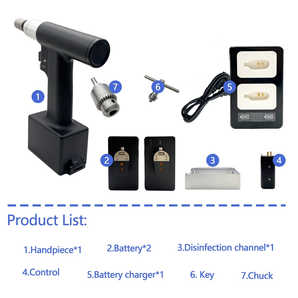 Orthopedic Power Drill with Lithium Battery Acetabular Reamer Bone Drill Reamer for Joint Operation Veterinary Power Tools