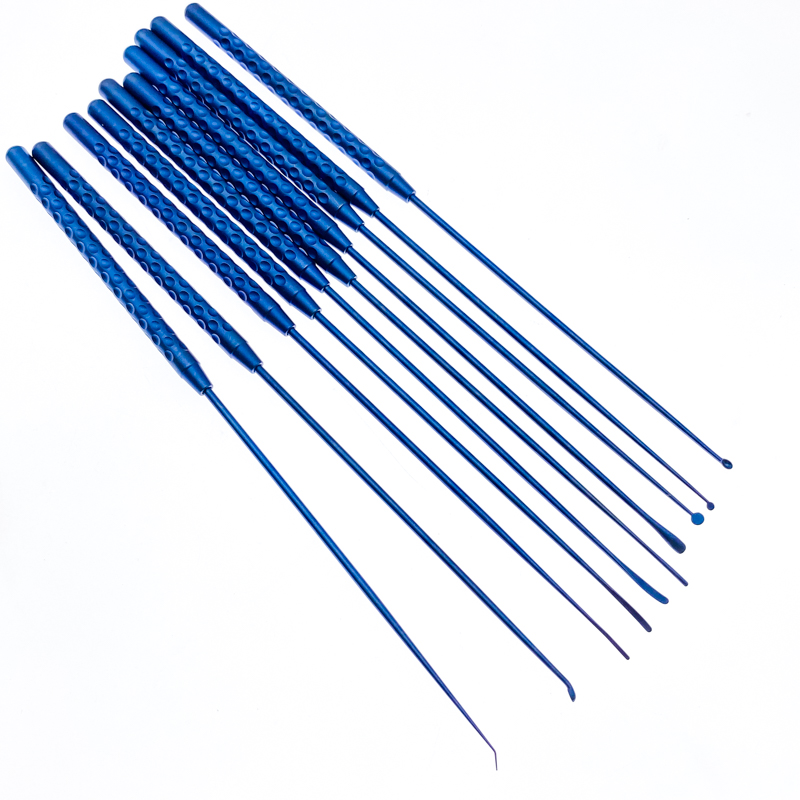 21cm Micro Nerve Hook Vessel Hook Titanium Micro Spatula Dissectors Micro Curette Nerve Teardrop Disserctor