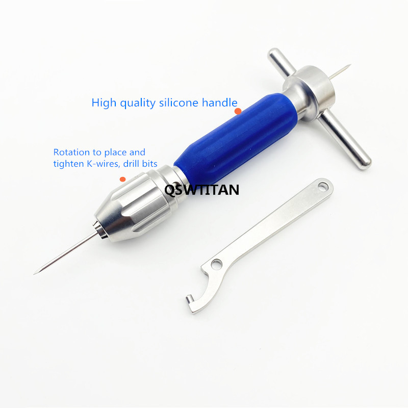 Universal Hand Drill Chuck Handle for Intramedullary Pin Insertion Intramedullary Pin Self-locking Device Veterinary Instrument