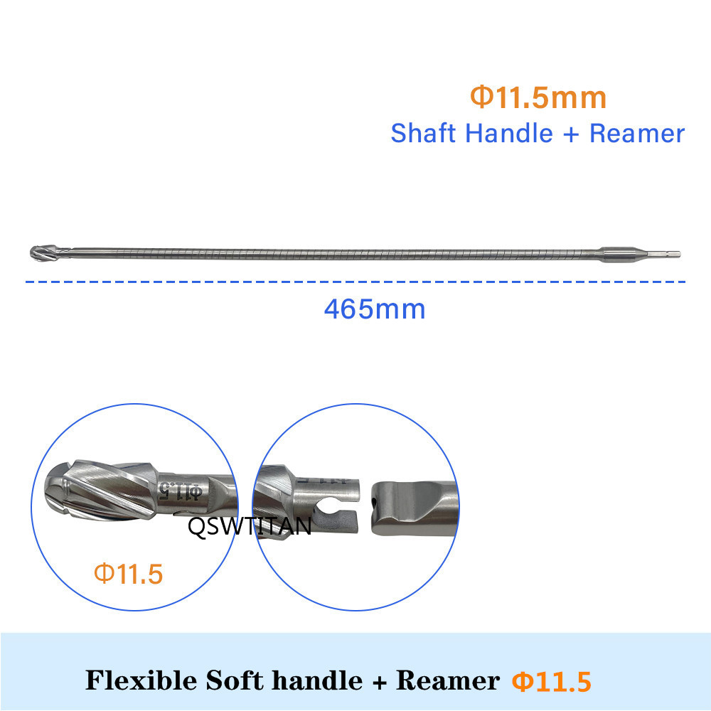 11.5 reamer head and flexible handle