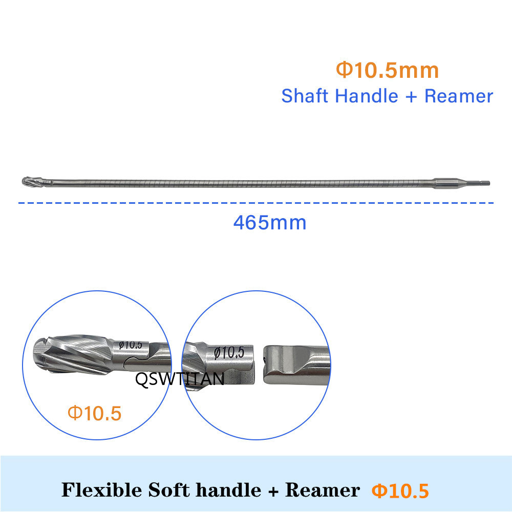 10.5 reamer head and flexible handle
