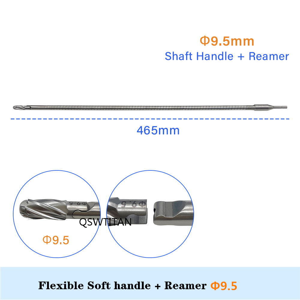 9.5 reamer head and flexible handle