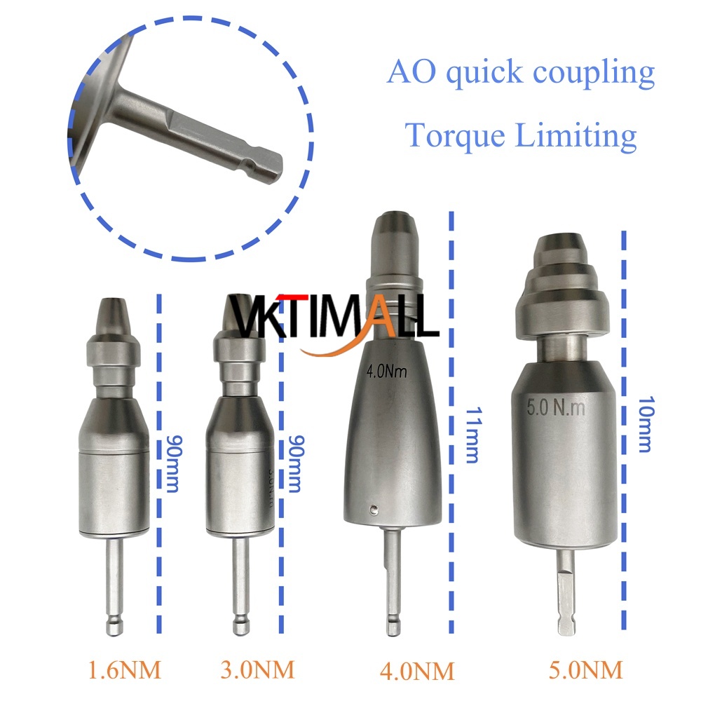 Steel Manual Orthopedic Torque Adapter with Torque Limiter Handle for Small Fragment Locking Instrument Set