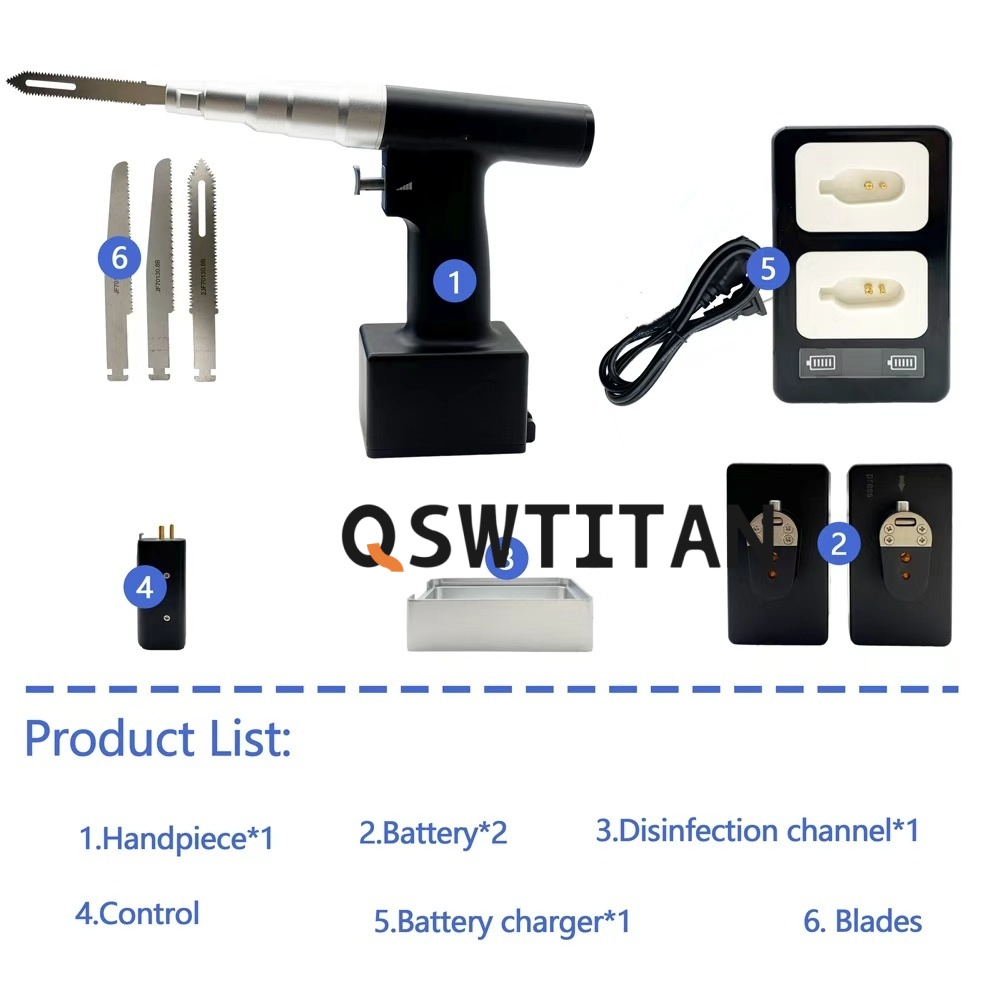 Orthopedic Reciprocating Saw System for Joint Replacement High-Torque Bone Cutting Power Tool for Trauma Surgery