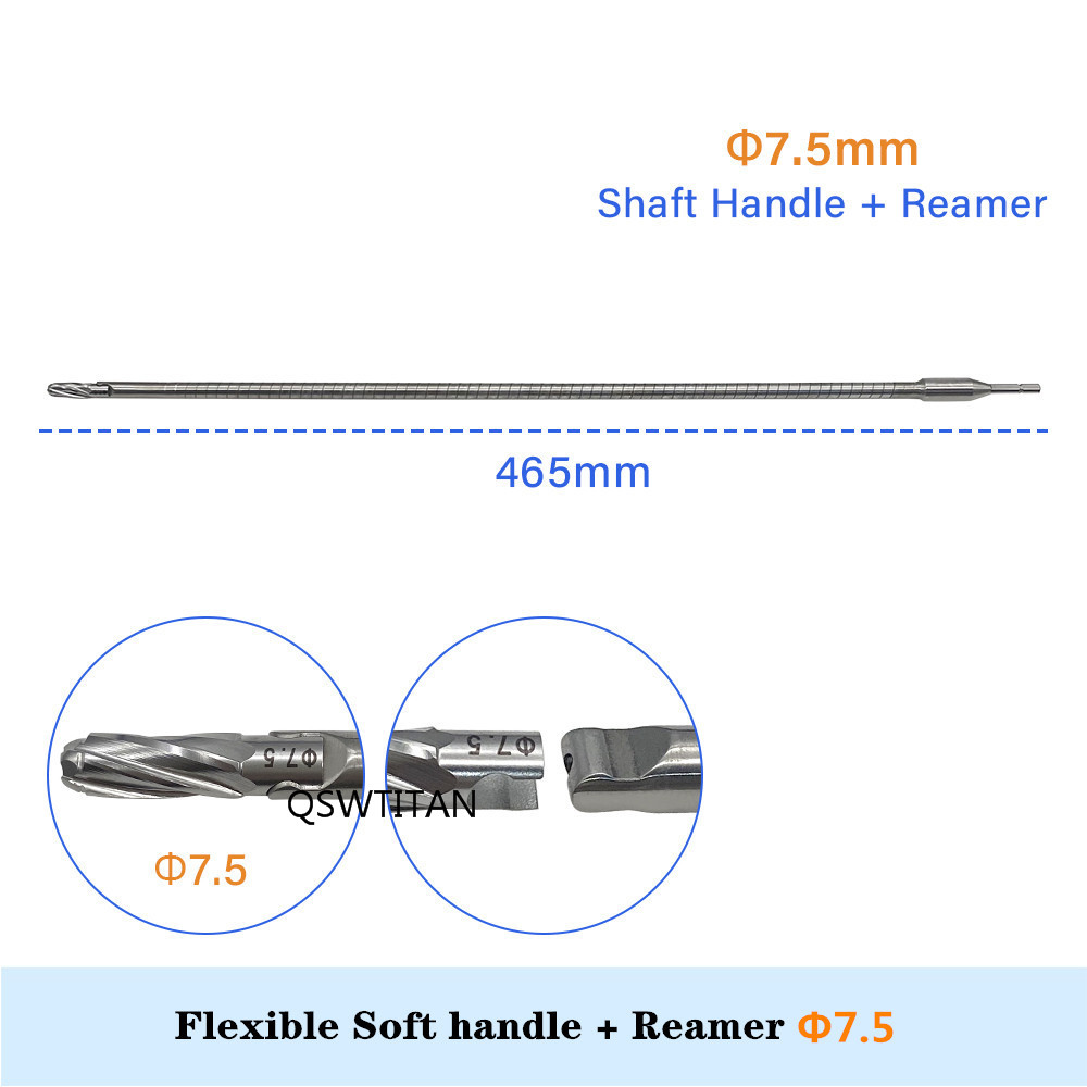 7.5 reamer head and flexible handle