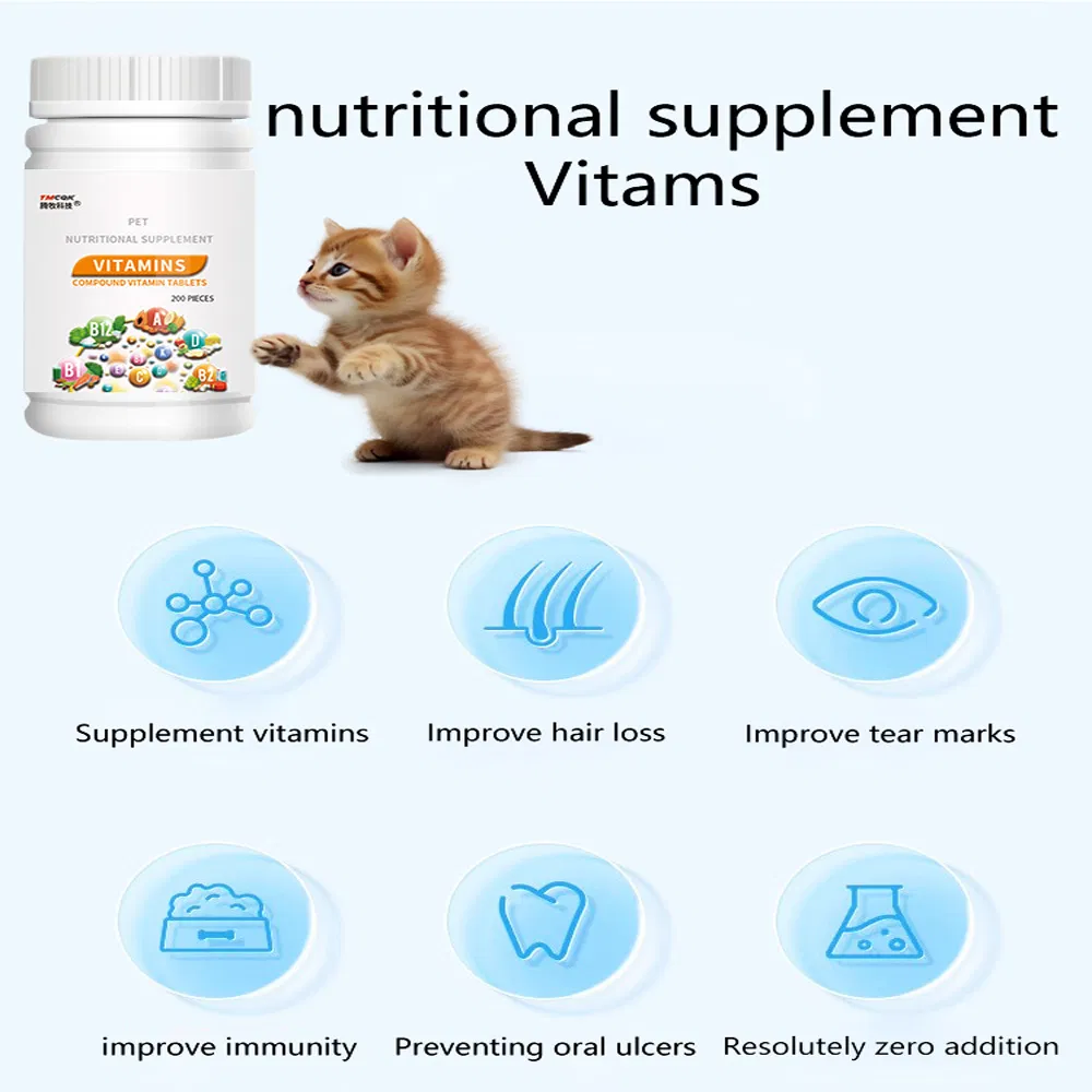 Pet Cat and Dog Vitamin Tablets Nutritional Supplements Good Palatability