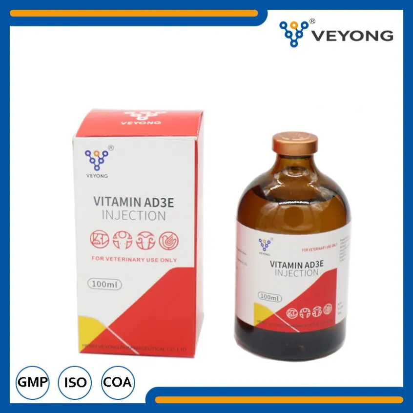 Weight Gain Injection Veterinary Drug Element Supplement Vitamin Ad3e Injectable Solution for Cow Sheep Medicine