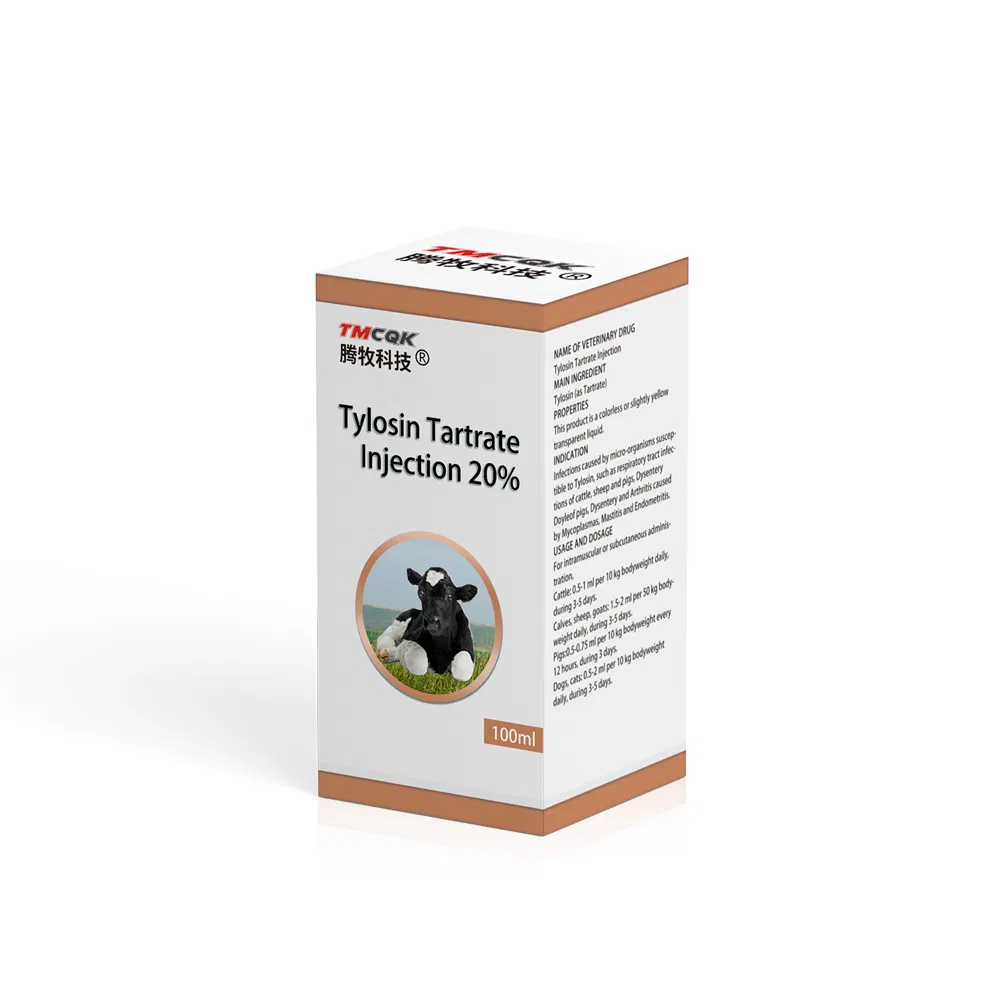 Veterinary Drug Manufacturers Direct Sales of Antibiotics Tylosin Tartrate Injection GMP Factory Low Price