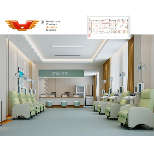 Clinical Care IV Therapy Recliner Lounge Chair Medical SPA Chemotherapy Chair for Phlebotomy Geriatric Use in Hospitals