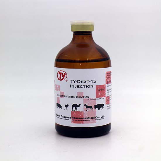 GMP China Manufacturer Veterinary Drugs of 10% Iron-Dextrin Plus Injection (50ml/100ml)