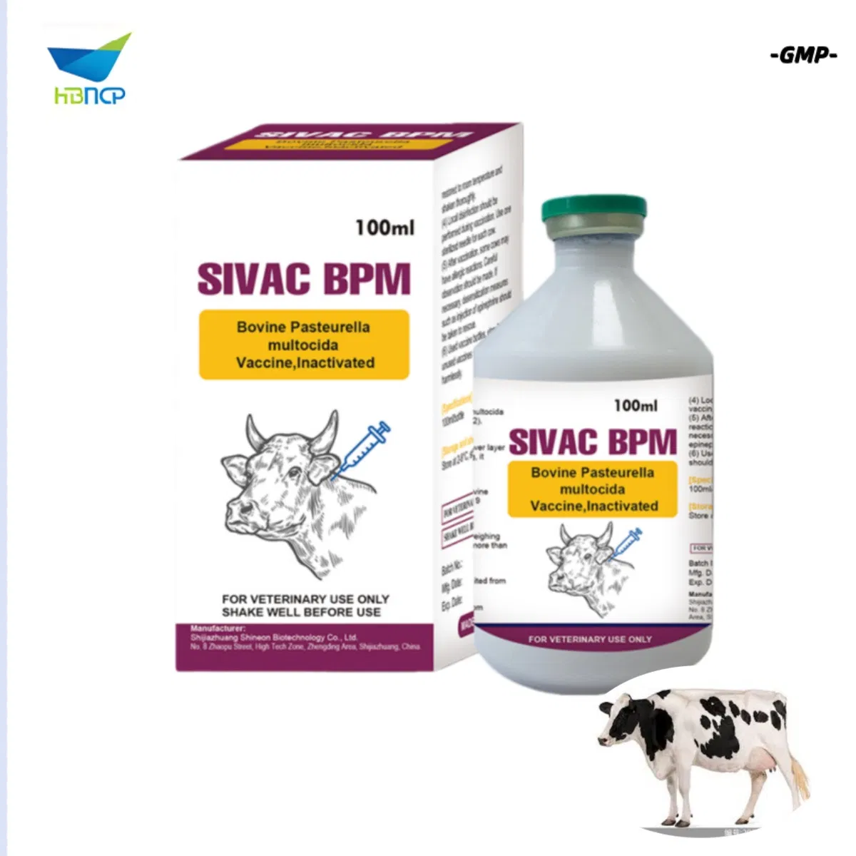 Factory Price GMP Manufacturer Veterinary OEM Bovine Pasteurella Multocida Vaccine Inactivated for Cattle