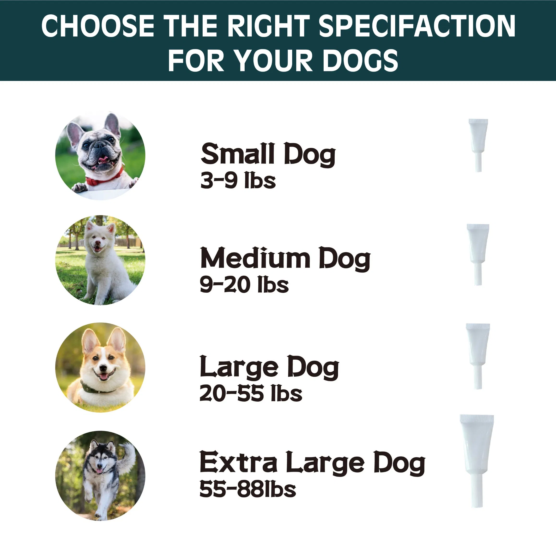 Customizable Imidacloprid &amp; Moxidectin Flea Spot-on, Worm &amp; Tick Control Medicine Prevention, Veterinary Drug for Large Dog