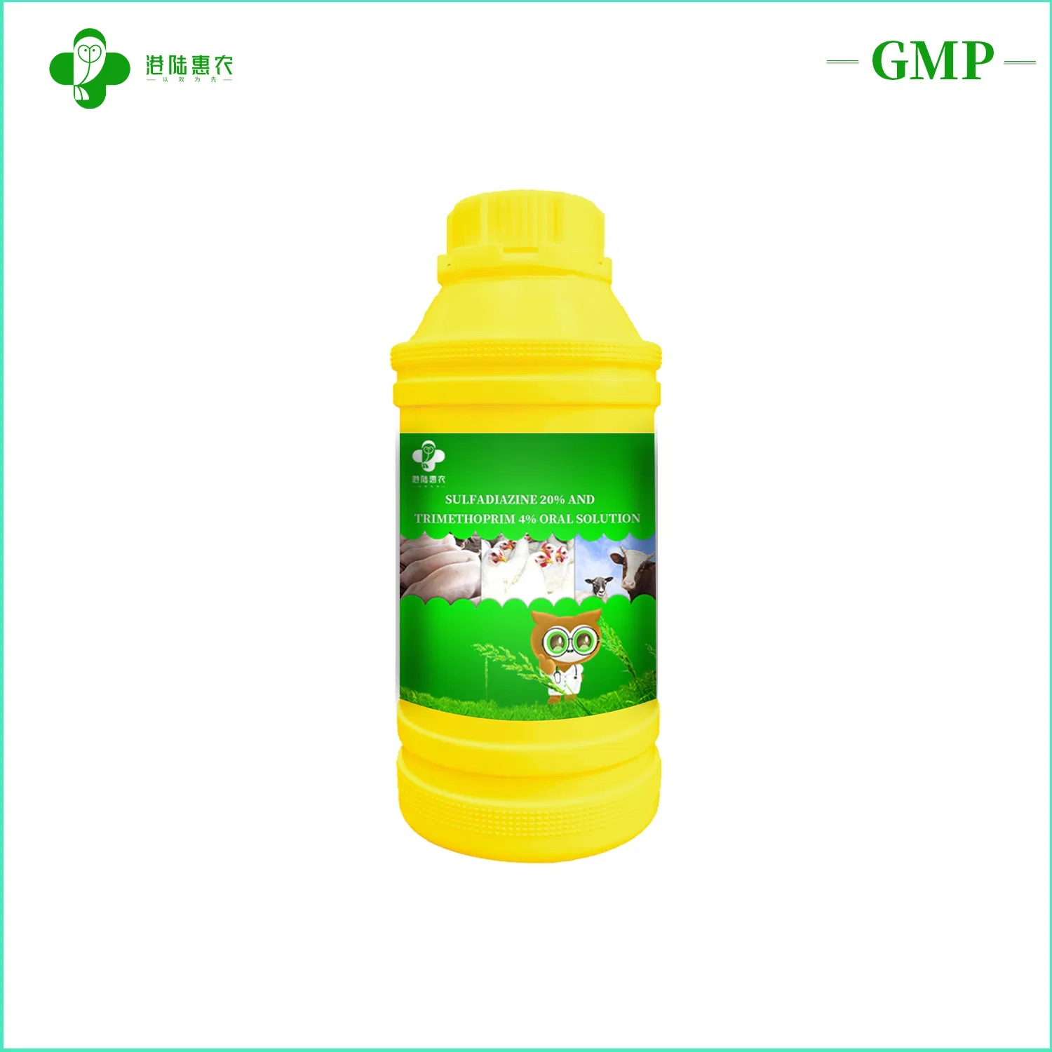 OEM Factory Pharmaceutical Chemical Material Sulfadiazine 10% and Trimethoprim 2% Oral Solution Veterinary Medicine Drug for Chicken Poultry