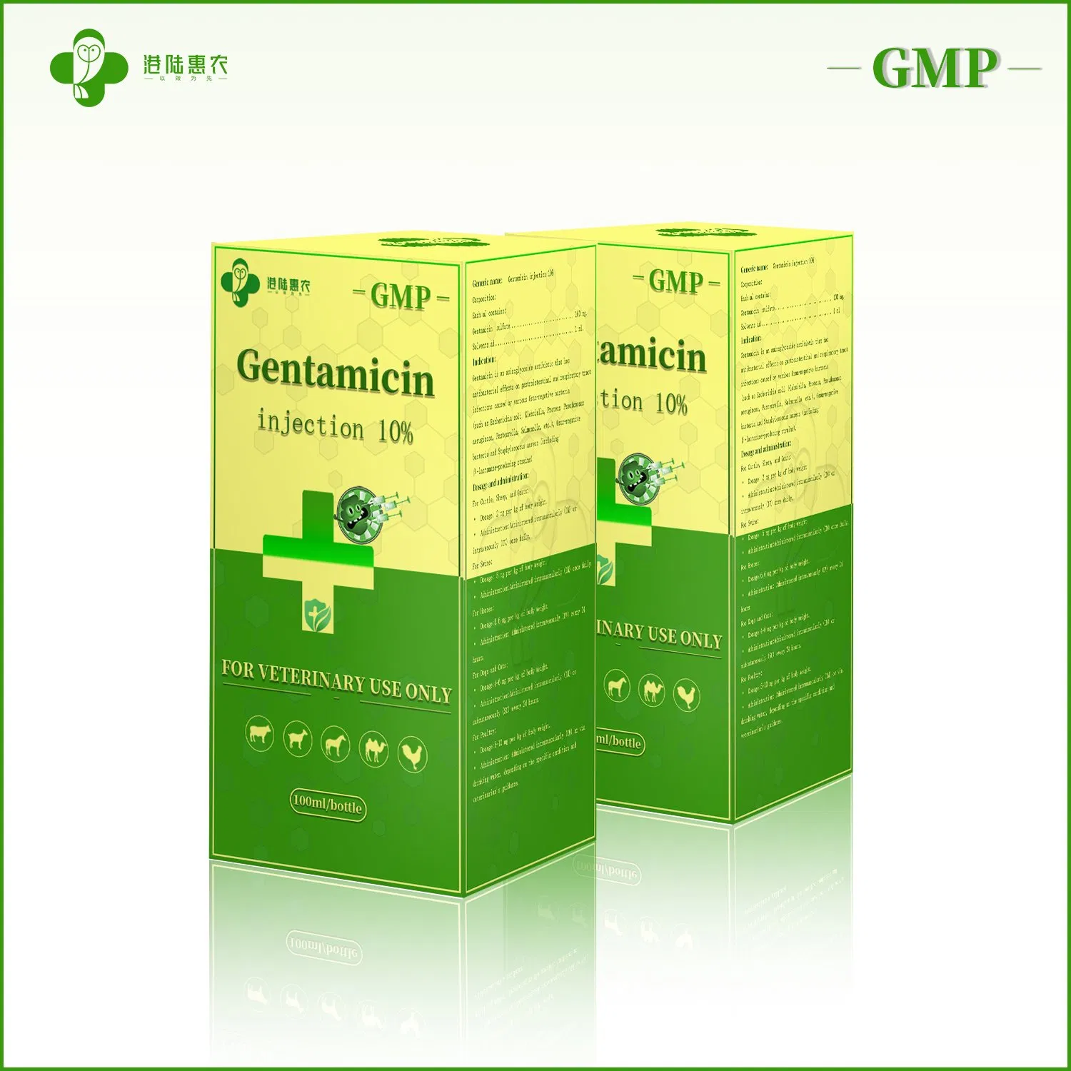 Hot Sale Veterinary Grade Broad-Spectrum Antibiotics Gentamicin Injection 5% 10% Pharmaceutical Chemical Antibacterial Drug for Animal Use 10ml 50ml 100ml