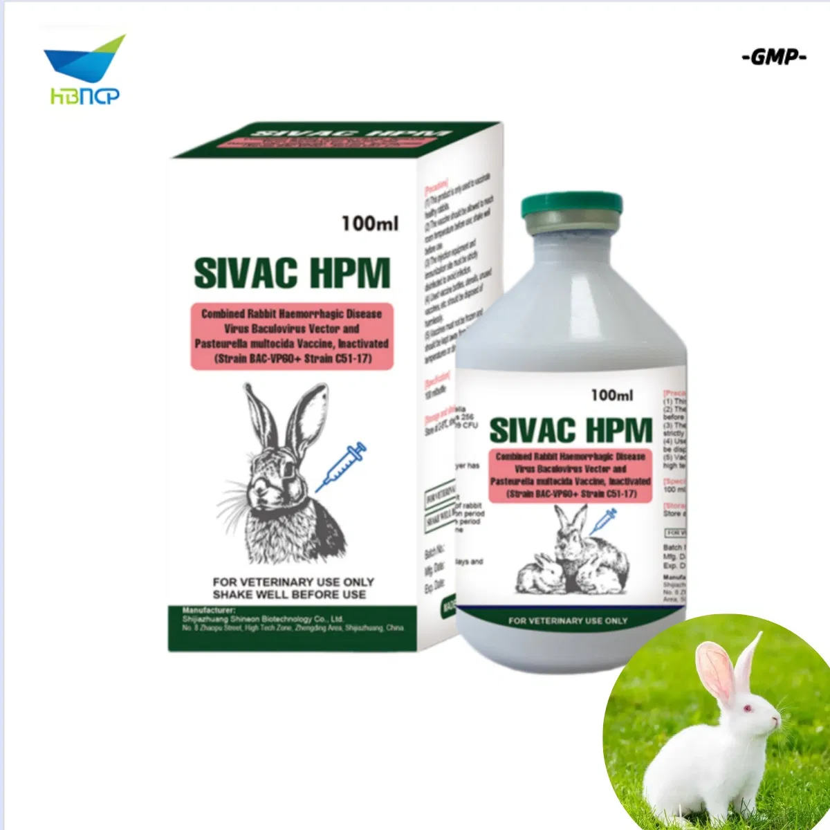 Factory Price GMP Manufacturer Veterinary OEM Rabbit Haemorrhagic Disease Virus Rhdv Rhdv2 and Pasteurella Multocida Vaccine