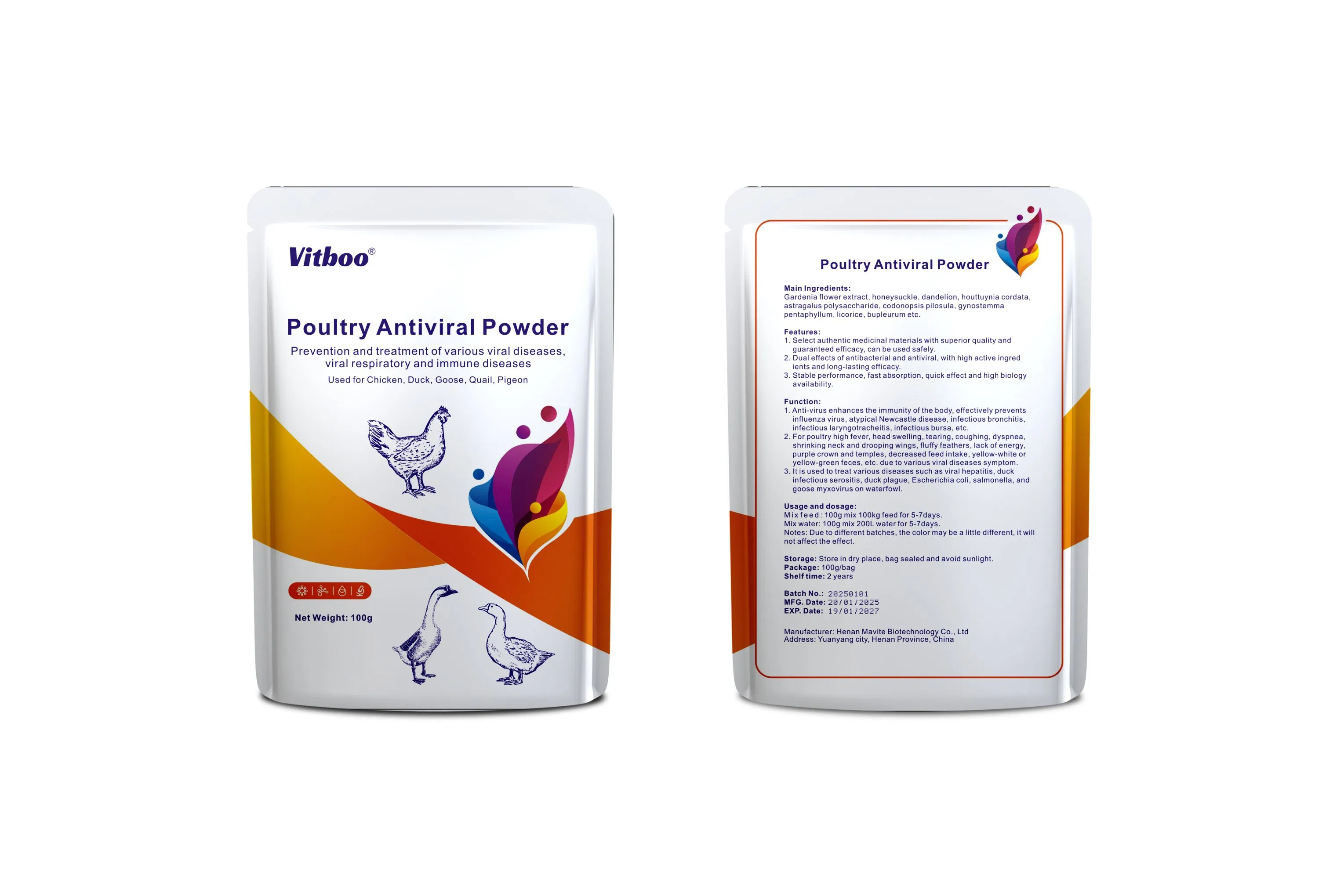 Extract Antiviral Powder Feed Additives Enhance Livestock Poultry Immunity