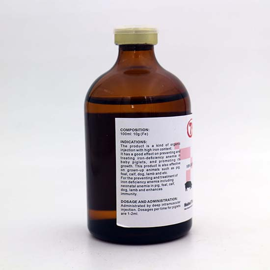 GMP China Manufacturer Veterinary Drugs of 10% Iron-Dextrin Plus Injection (50ml/100ml)