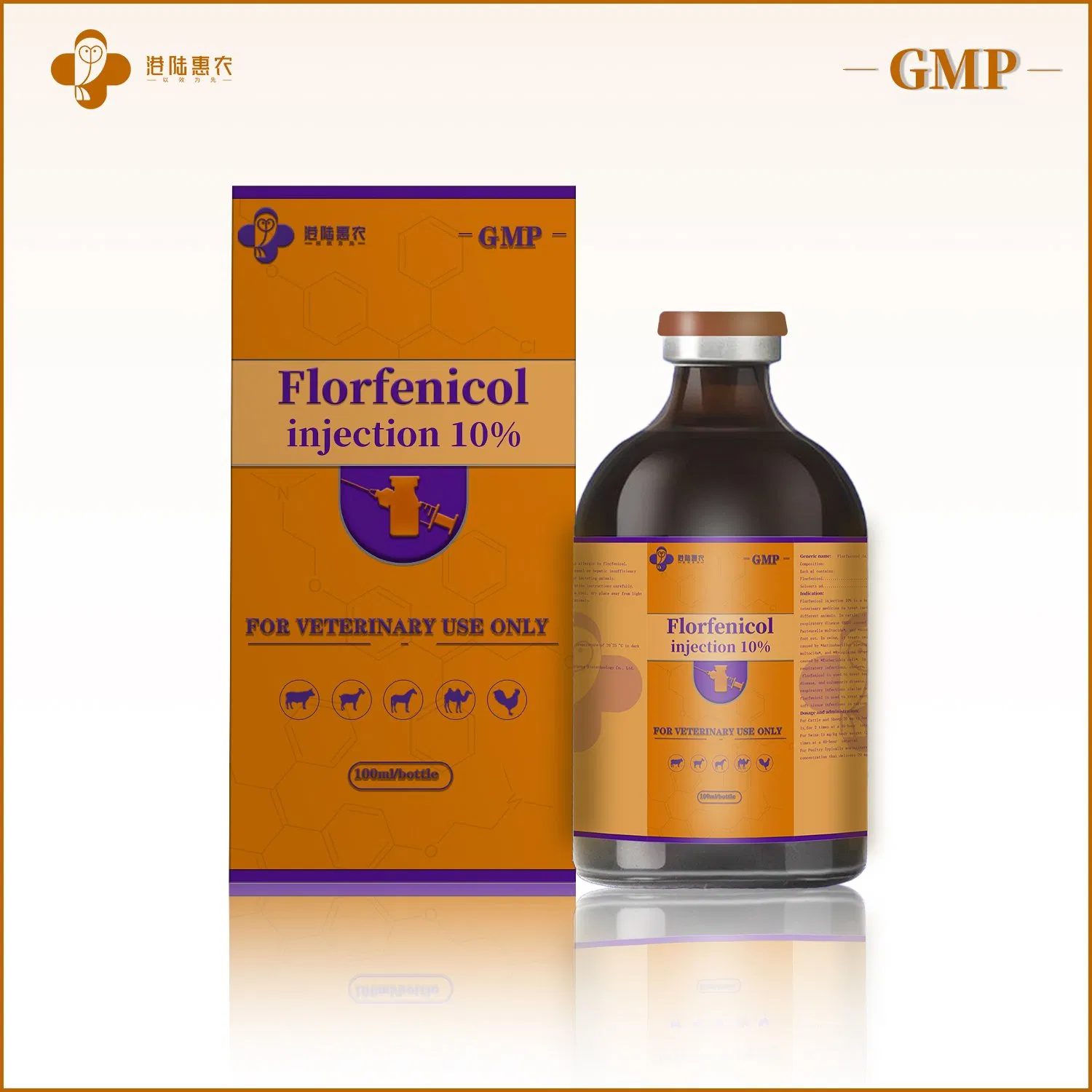 Factory Supply Broad-Spectrum Antibiotics Pharmaceutical Raw Material Florfenicol Liquid Injection 10% 30% Synthetic Chemical Drugs Treating Bacterial