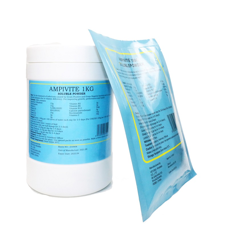 China Supplier Supply Antibiotic Drugs for Veterinary 1.5% 10% Ampicillin Trihydrate Soluble Powder Medicine for Chicken