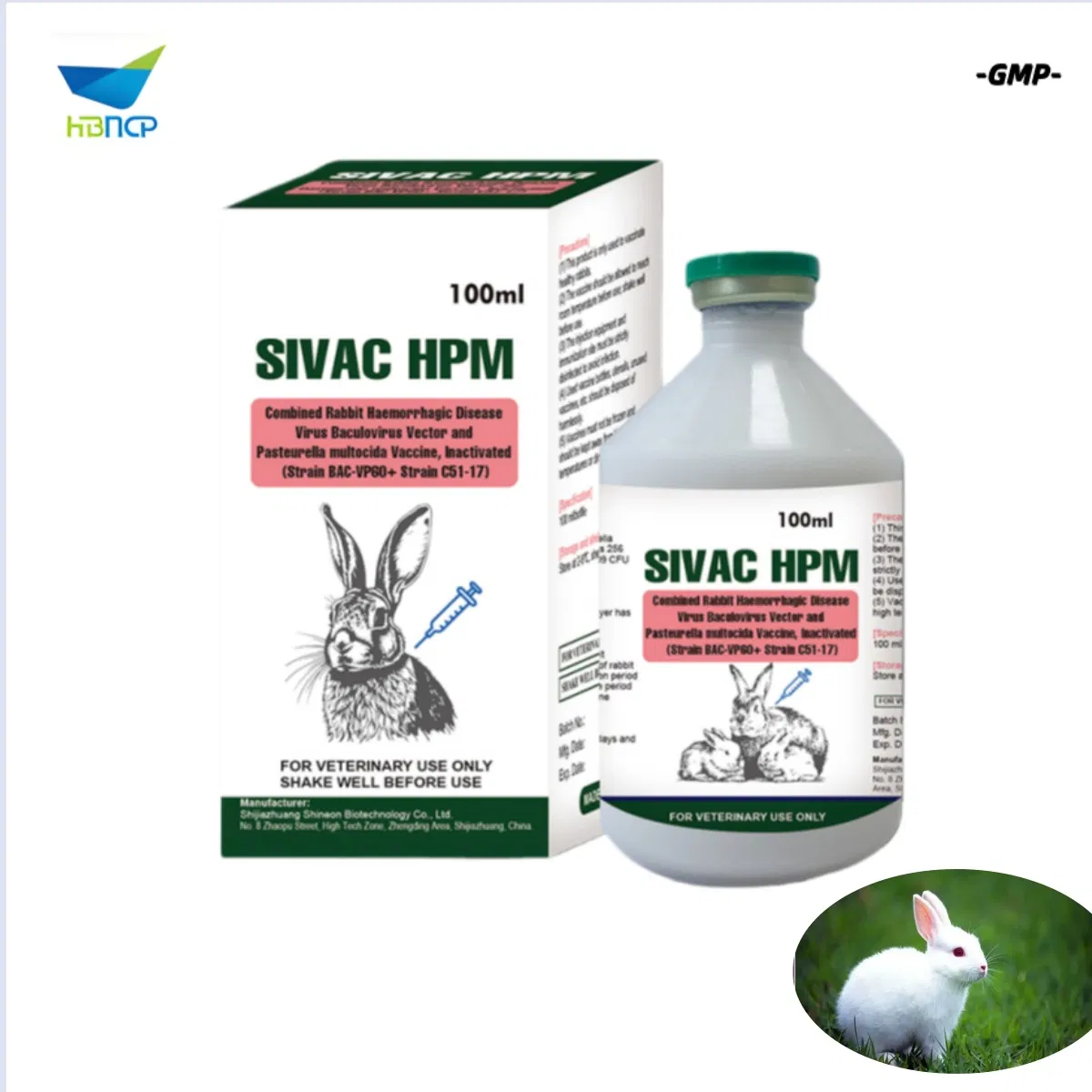 Factory Price GMP Manufacturer Veterinary OEM Rabbit Haemorrhagic Disease Virus Rhdv Rhdv2 and Pasteurella Multocida Vaccine
