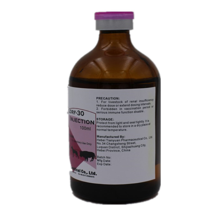 Florfenicol Injection 10% 20% 30% Veterinary Medicine Drug Animal Drugs Antibiotic Antibacterial Drug for Cattle Calves Goats Horses Pigs Pets