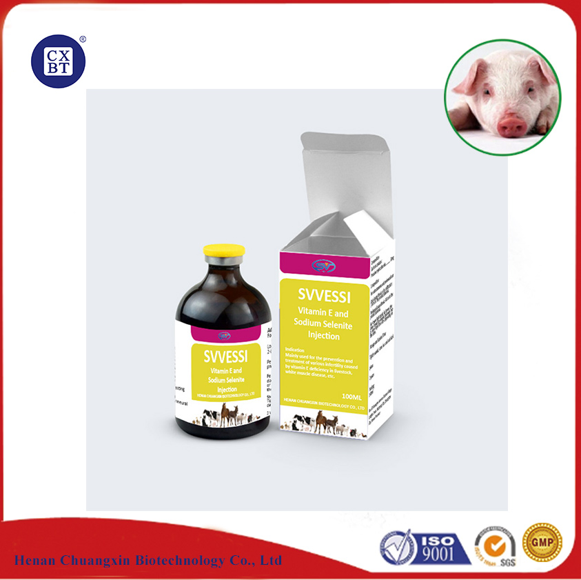Veterinary Drug Vitamin E and Sodium Selenite Injection 100ml Vial
