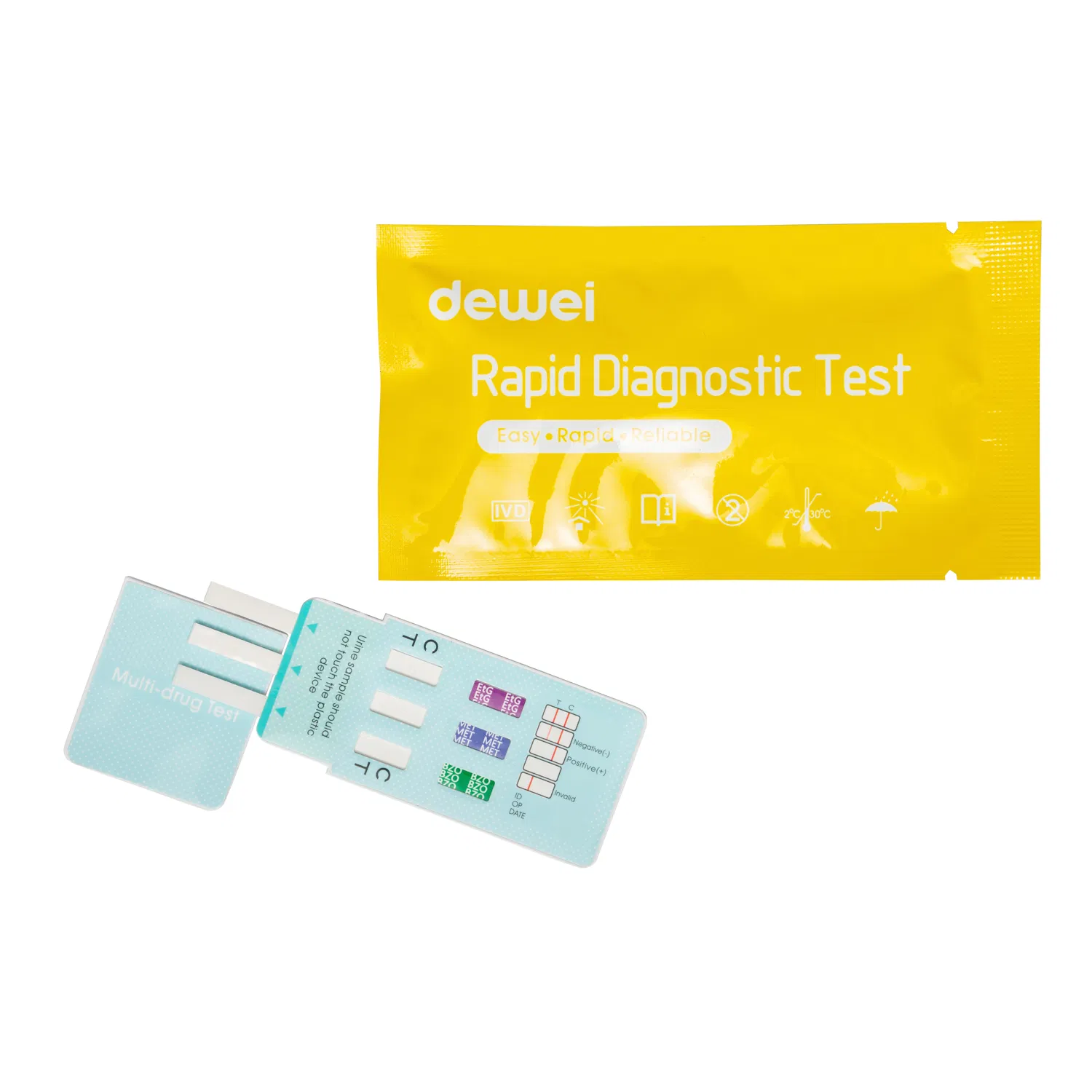Poct Multi-Drug Rapid Test Urine Cup Cassette Dipstick Card Thc/Coc/Mop/Opi/AMP/Met/Bzo