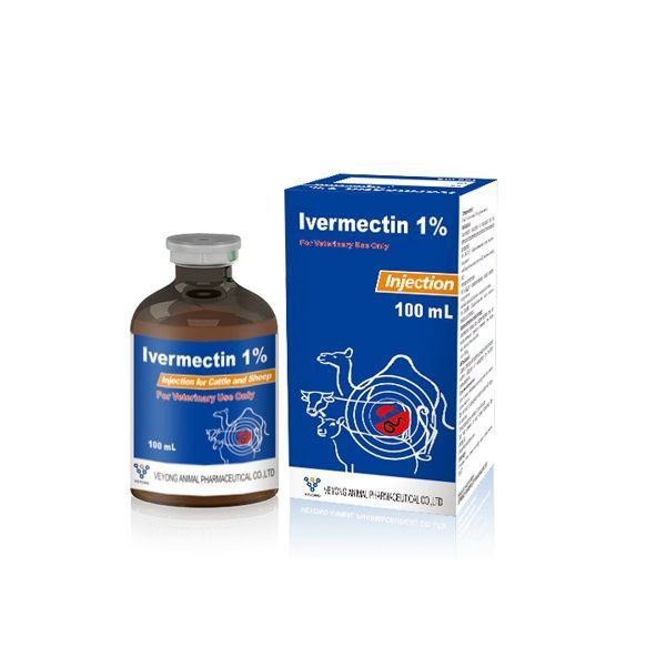 Sheep Medicine Deworming Liquid 50ml Plastic Bottle Ivermectin Injection 1% Veterinary Drug for Cow Injection D'ivermectine