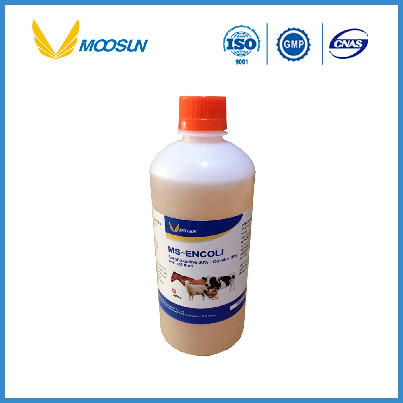 Veterinary Medicine Enrofloxacin +Colistin Sulfate Oral Solution Animal Drug