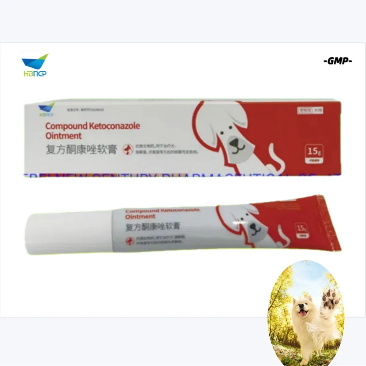 GMP Manufacturer Veterinary Drug Grade Compound Ketoconazole Ointment for Pets Animals Skin Fungi Infection