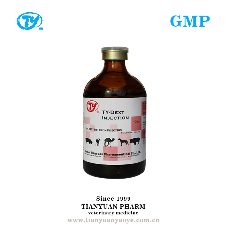 GMP China Manufacturer Veterinary Drugs of 10% Iron-Dextrin Plus Injection (50ml/100ml)