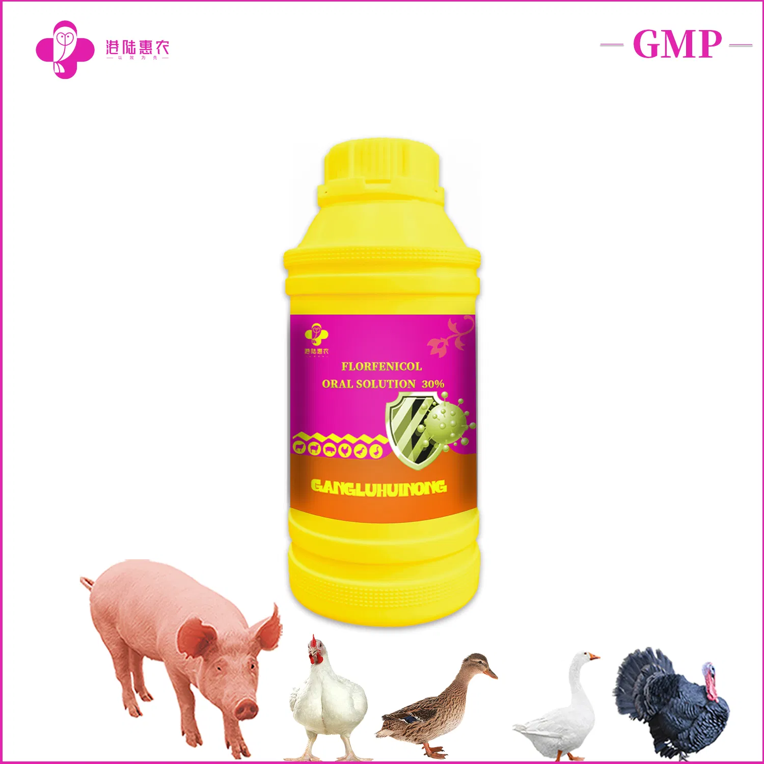 Best Price Pharmaceutical Antibiotic Medicine Florfenicol Oral Solution 10% 20% 30% Veterinary Drug for Cattle Sheep Fish Poultry Pig