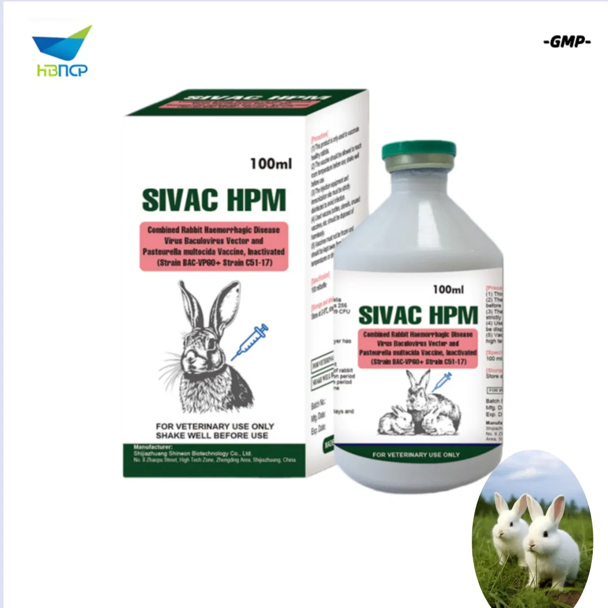 Factory Price GMP Manufacturer Veterinary OEM Rabbit Haemorrhagic Disease Virus Rhdv Rhdv2 and Pasteurella Multocida Vaccine