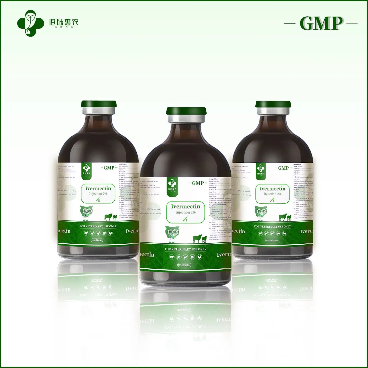 Good Price Veterinary Grade Ivermectin Injection 1% 2% Anti-Parasitic Medicine Synthetic Chemical Drugs for Animal Use 10ml 50ml 100ml