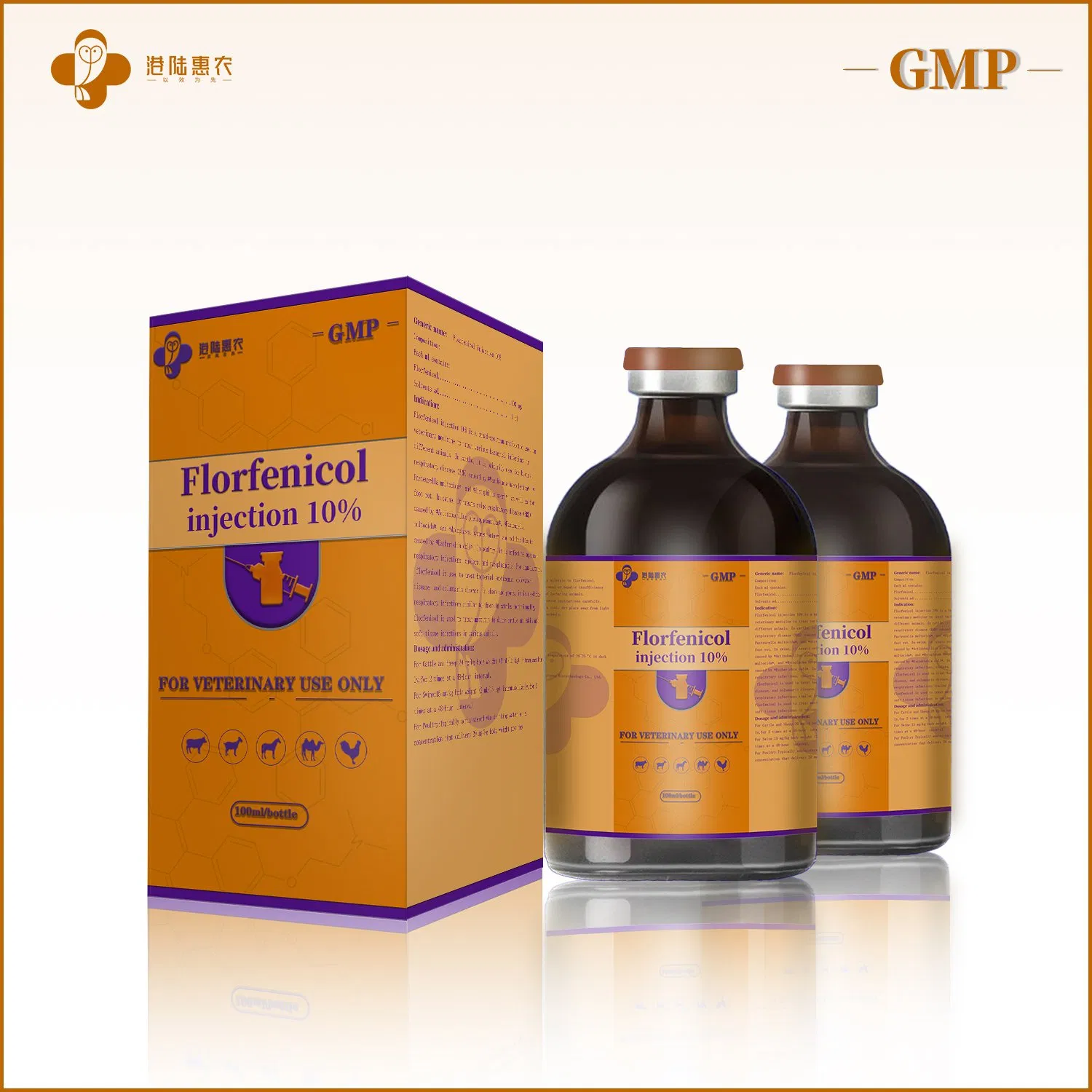 Factory Supply Broad-Spectrum Antibiotics Pharmaceutical Raw Material Florfenicol Liquid Injection 10% 30% Synthetic Chemical Drugs Treating Bacterial