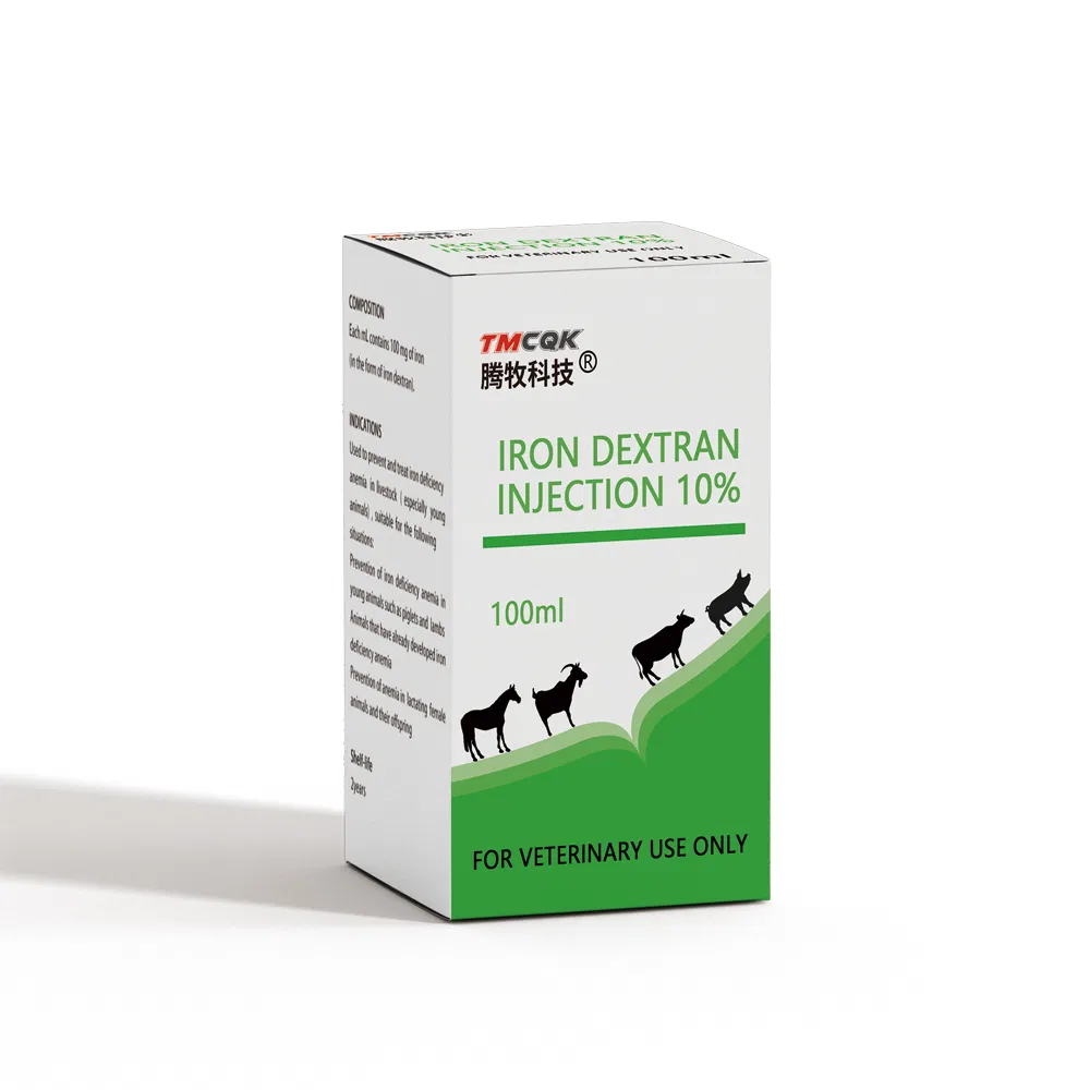 Mild Painless Rapid Metabolism 10% 100ml Iron Dextran Injection Animal Drug