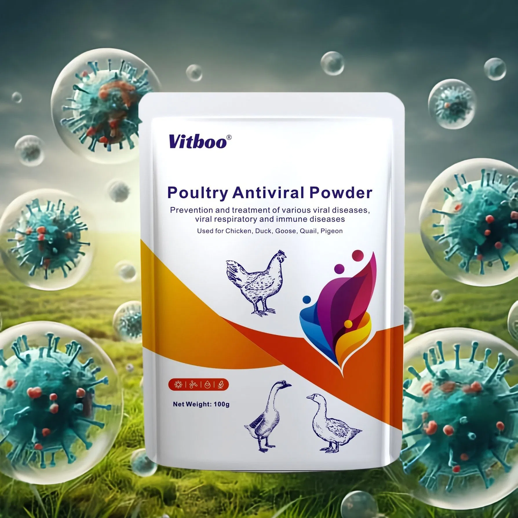 Extract Antiviral Powder Feed Additives Enhance Livestock Poultry Immunity