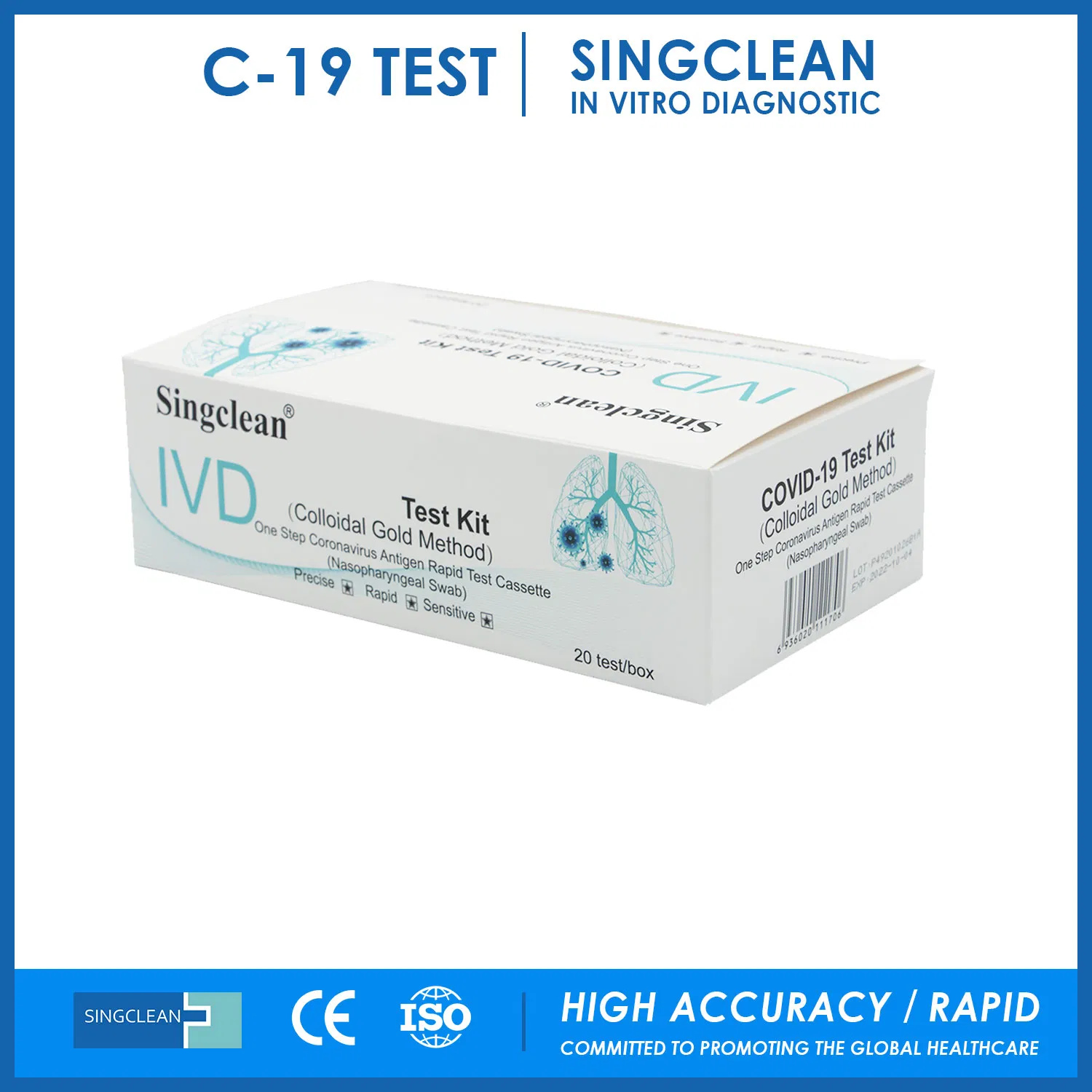 Singclean Malaria Antigen Test Kit (Immunochromatography) Rapid Test Kit Combo