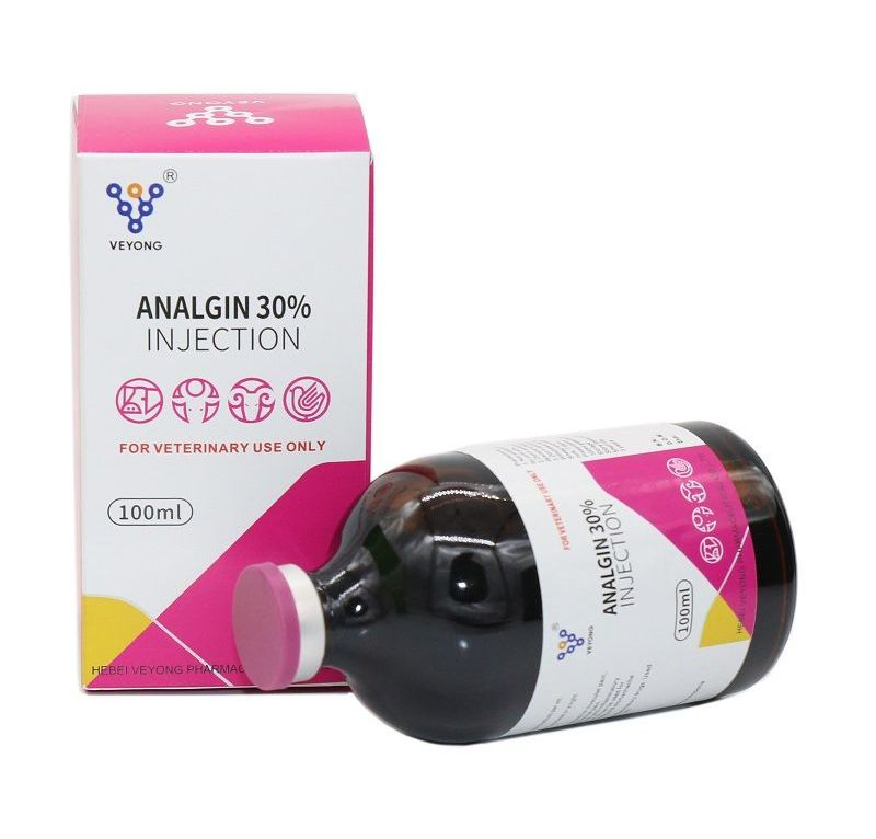 Pharmaceutical Factory Supply Veterinary Medicine Antipyretic Drug for Animal Metamizole Sodium 30% Injection