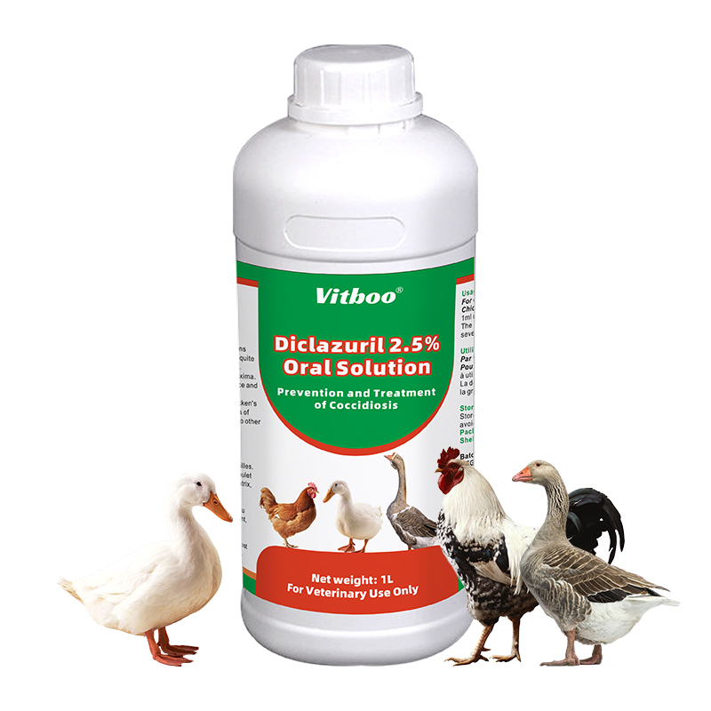 Vitboo Poultry Medicine 2.5% Diclazuril Oral Solution Anticoccidial Antibiotics Liquid Drug